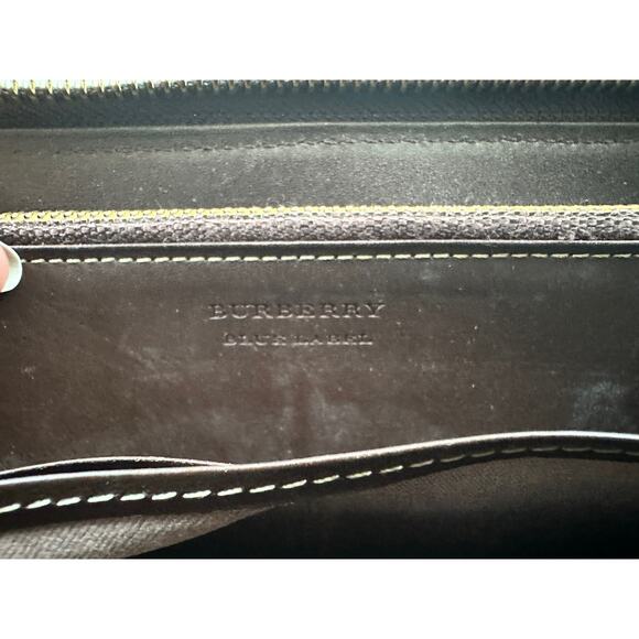 Burberry Blue Label Plaid Zip Around Long Wallet - Picture 11 of 13